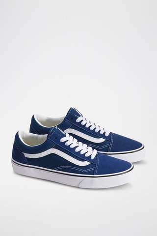 Baskets en cuir Old Skool - Bleu marine - Vans