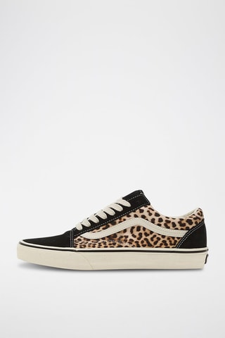 Baskets en nubuck Old Skool - Noir et camel - Vans