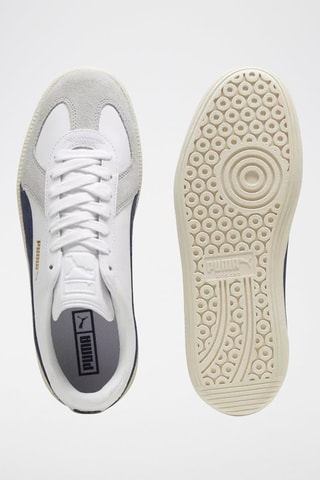 Sneakers en nubuck Puma Army Trainer - Blanc et bleu marine