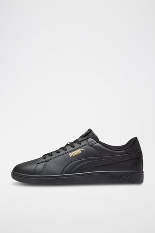 Baskets en cuir Smash3.0 L - Noir et doré