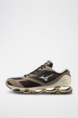 Chaussures de running en nubuck Wave Prophecy Ls - Ecru et marron
