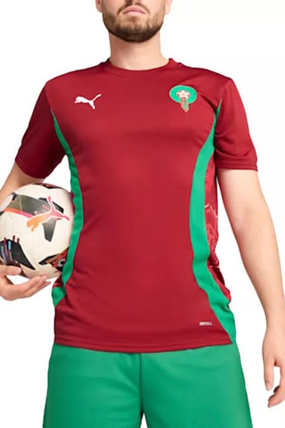 Maillot de football prématch Maroc - Bordeaux et vert