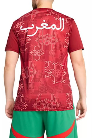 Maillot de football prématch Maroc - Bordeaux et vert