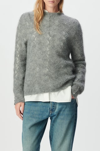 Jersey de mohair - Gris jaspeado