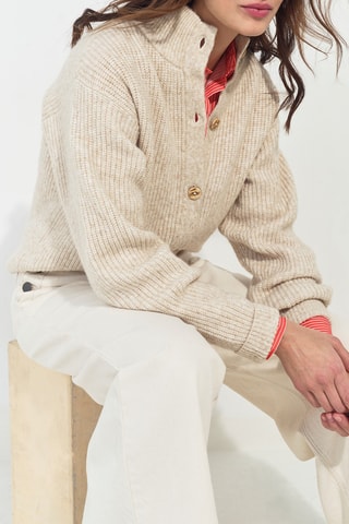 Cárdigan - Beige jaspeado