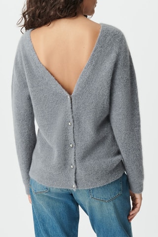 Cárdigan de alpaca y lana - Gris jaspeado
