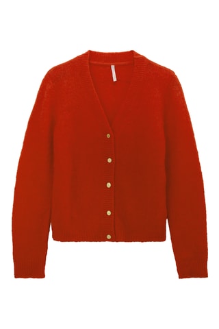 Cárdigan de mohair y lana - Rojo
