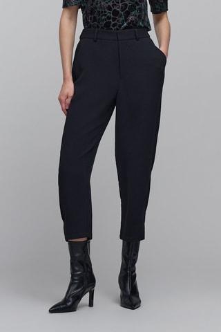 Pantaloni straight 7/8 - Nero - IKKS
