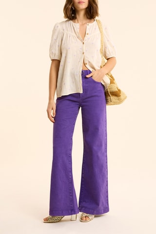 Vaquero flare de tiro alto - Violeta