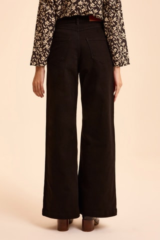 Jeans flare a vita alta - Nero