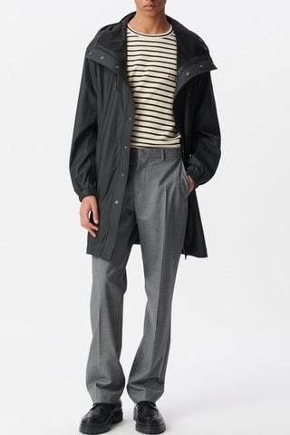 Parka con capucha - Negro