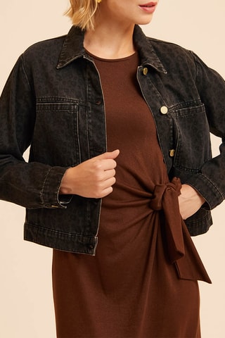 Giacca in jeans - Marrone