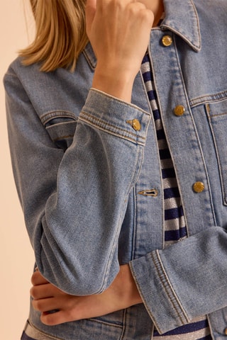Giacca in jeans - Celeste