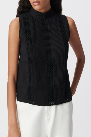 Top de algodón orgánico - Negro