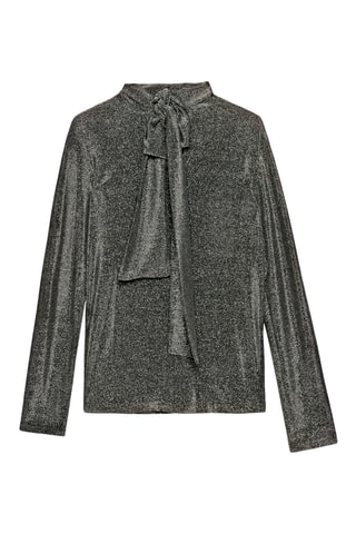 Top con brillo - Plateado