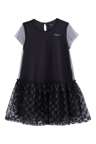 Vestido de encaje - Negro