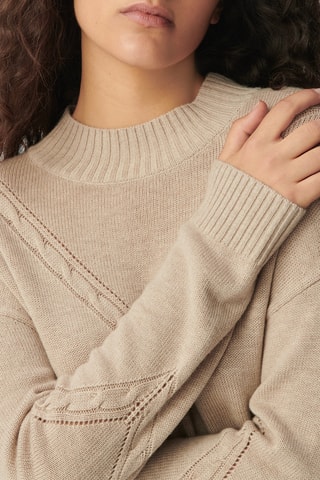 Vestido jersey de lana - Beige