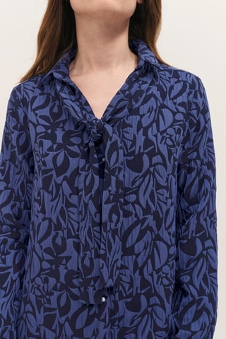 Abito a camicia - Blu scuro e nero