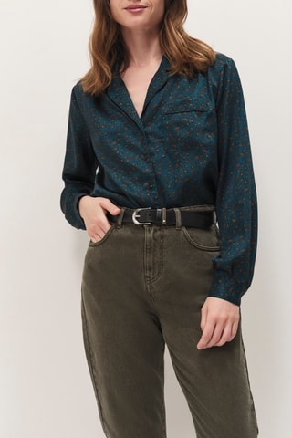 Camisa recta - Verde esmeralda