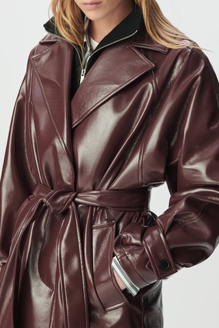 Gabardina oversize - Burdeos