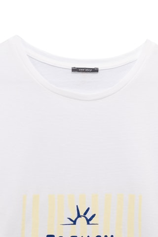 Camiseta recta de algodón orgánico - Crudo
