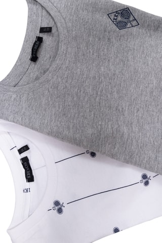 2 camisetas de algodón orgánico - Gris jaspeado
