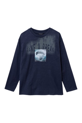 Camiseta de algodón orgánico - Azul marino