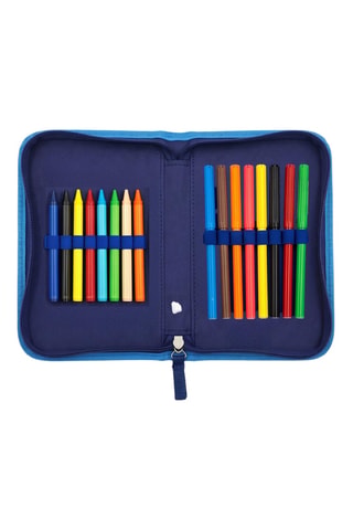 Gevulde Etui met Schoolvoorzieningen Bluey - 8-delig - Blauw
