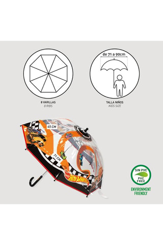 Paraplu Hot Wheels - Wit en oranje