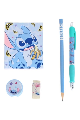 Gevuld Etui Stitch Lilo en Stitch Disney - 6-delig - Roze en blauw