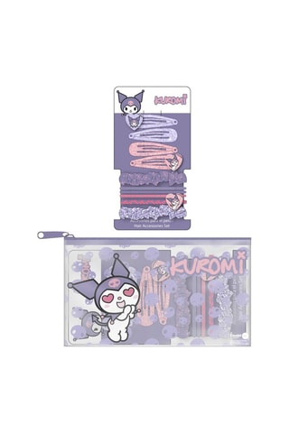 Gevulde Toilettas Kuromi Hello Kitty Sanrio - 10 stuks - Wit en paars