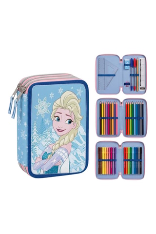 Gevuld Etui Elsa Frozen Disney - 44-delig - Blauw