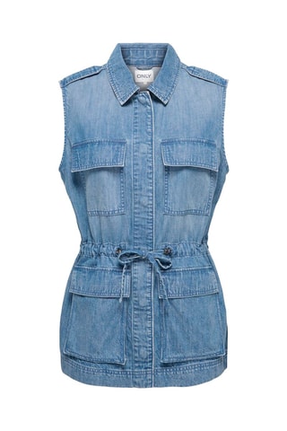 Gilet sans manches en jean - Bleu clair