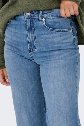 Jean wide legs taille haute - Bleu