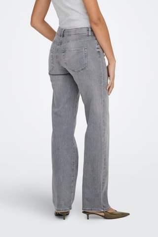 Jean droit taille haute - Gris clair