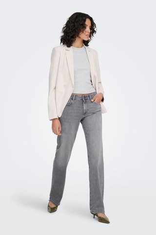 Jean droit taille haute - Gris clair