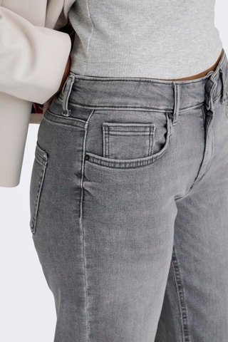Jean droit taille haute - Gris clair
