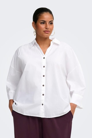 Chemisier en coton biologique - Blanc