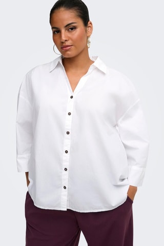 Chemisier en coton biologique - Blanc