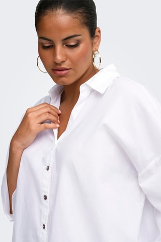 Chemisier en coton biologique - Blanc