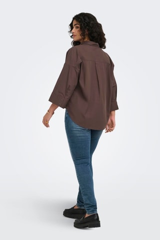Chemisier en coton biologique - Marron
