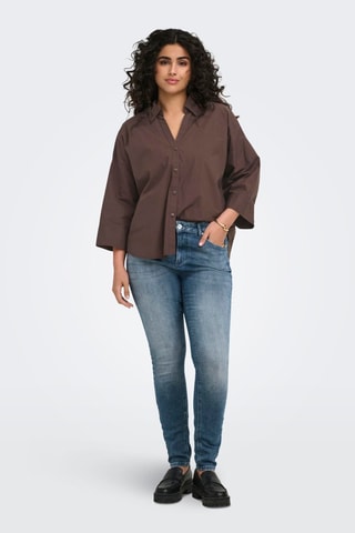 Chemisier en coton biologique - Marron