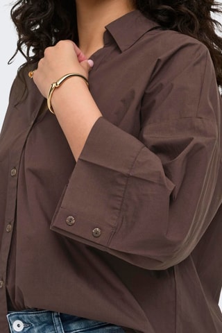Chemisier en coton biologique - Marron