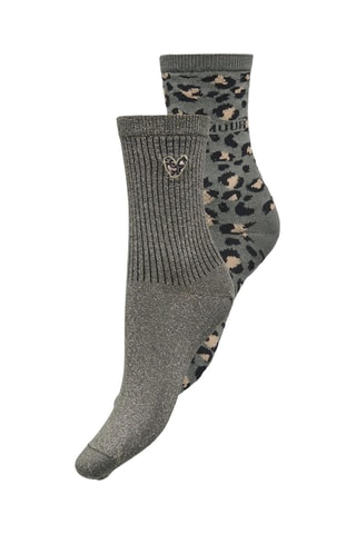 2 paires de chaussettes - Gris et vert
