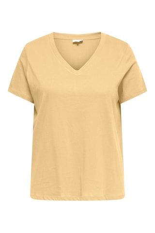 T-shirt regular en coton biologique - Beige