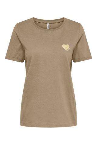 T-shirt en coton biologique - Beige