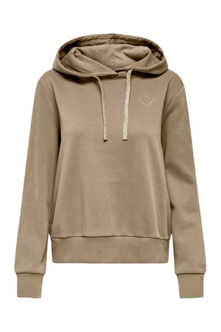 Sweat à capuche en coton biologique - Beige