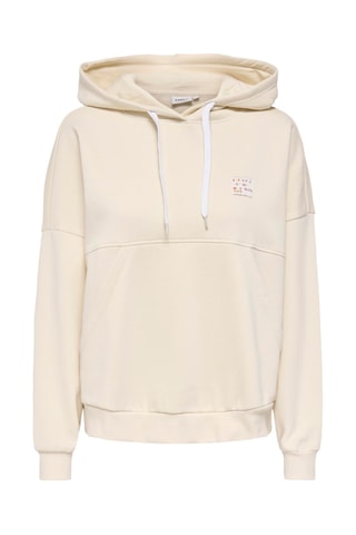 Sweat en coton biologique à capuche - Beige