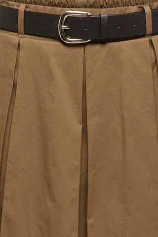 Jupe midi taille haute - Marron