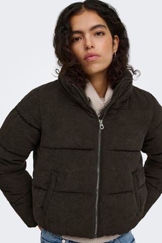 Doudoune en velours - Marron foncé